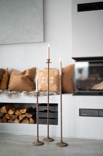 Lysstaker - Gulvlysstaker 3 stk - Rust - Jern - 100 cm - www.frokenfraken.se
