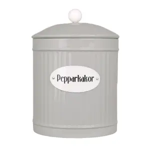 Plåtburk Hugo Pepparkakor - Beige - Ø14,5 x H20 cm - www.frokenfraken.se