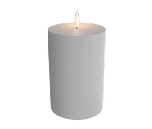 Blockljus - Batterilys i voks med timer - 10,1 x 15,2 cm - www.frokenfraken.se
