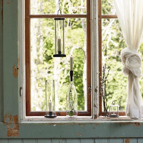 Hengende Lysestake - Svart Stor - Ø 9,5 x H 34 cm - www.frokenfraken.se