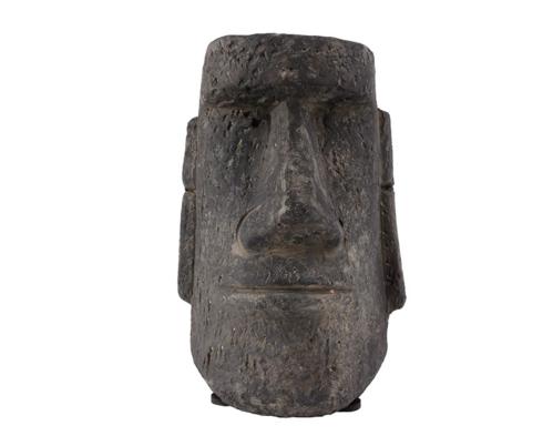 Staty - Huvud - Sement/Svart - 11 x 10 x 15,5 cm - www.frokenfraken.se