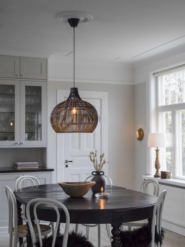 Taklampe - Martha - Natur/svart 50cm - www.frokenfraken.se