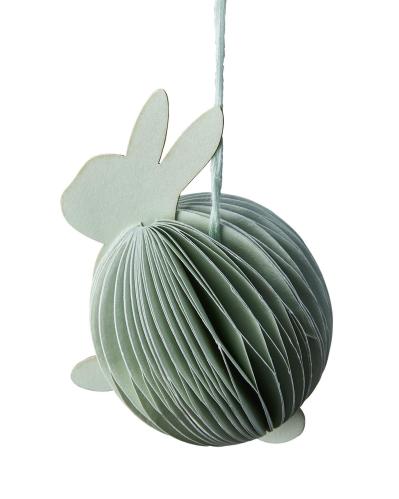 Hare - Påskpynt hängande Grön - Ø5 x 8 cm - www.frokenfraken.se
