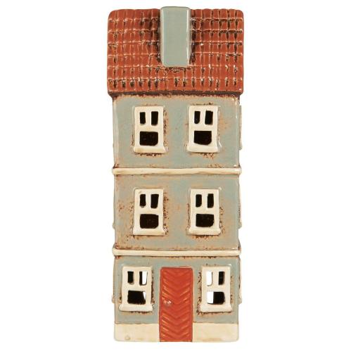 Hus for telys - My Home Town rustfarget dør - 23 cm - www.frokenfraken.se