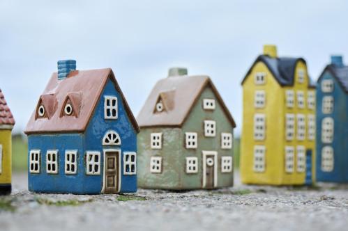 Hus for varmelys - Nyhavn - Gronn brun dor - 16 cm - www.frokenfraken.se