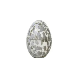 Påskeegg - Skål med lokk - Glass Hvit/isblå - Ø9 x 13 cm - www.frokenfraken.se