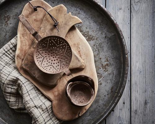 Stoffserviett - Rutete - Beige/svart - 40 x 40 cm - www.frokenfraken.se