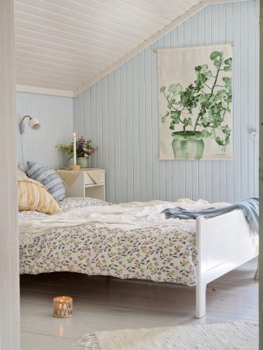 VÆGGBONAD - GRØNN PELARGON - 70 x 100 cm - www.frokenfraken.se