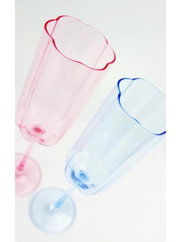 Champagneglass – 6 farger – Ø6 x 24 cm - www.frokenfraken.se