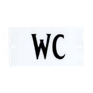Emaljeskilt - "WC"- 4,5 x 9 cm - www.frokenfraken.se