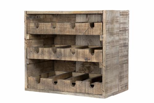 Vinboks - Antikk tre - 51 x 32 x 54,5 cm - www.frokenfraken.se