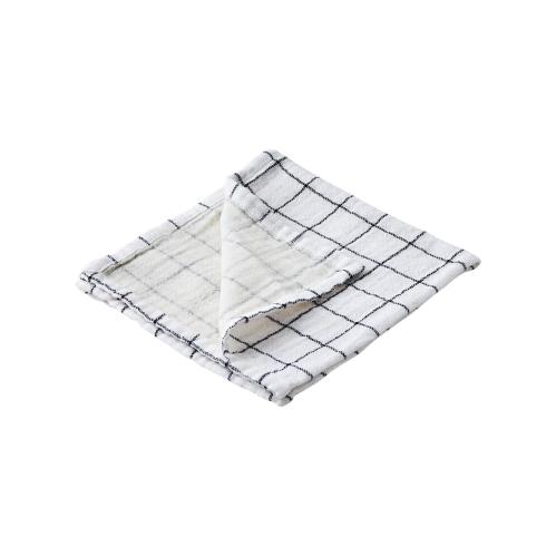 Stoffserviett - Rutete - Hvit/svart - 40 x 40 cm - www.frokenfraken.se
