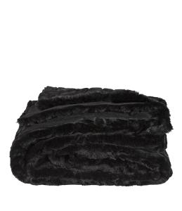 Pledd – Celine – Svart – Fuskepels – 150 x 260 cm - www.frokenfraken.se