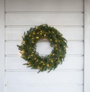 Krans - Thuja med belysning - Ø60 cm - www.frokenfraken.se