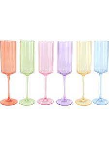 Champagneglass – 6 farger – Ø6 x 24 cm - www.frokenfraken.se