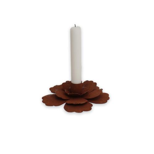 Lysestake – Blomst – Rust – Ø15 x 5 cm - www.frokenfraken.se