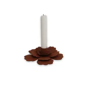 Lysestake – Blomst – Rust – Ø15 x 5 cm - www.frokenfraken.se