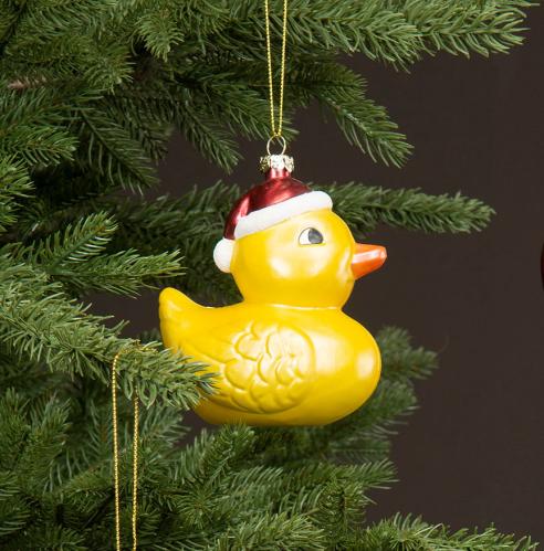 Julkule - Badeand med nisselue - 10 cm - www.frokenfraken.se