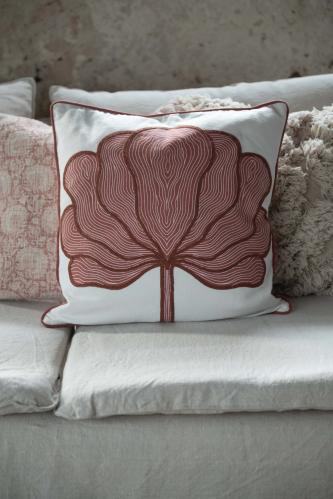 Putetrekk - LOTUS - PEACH - 48 X 48 CM - www.frokenfraken.se