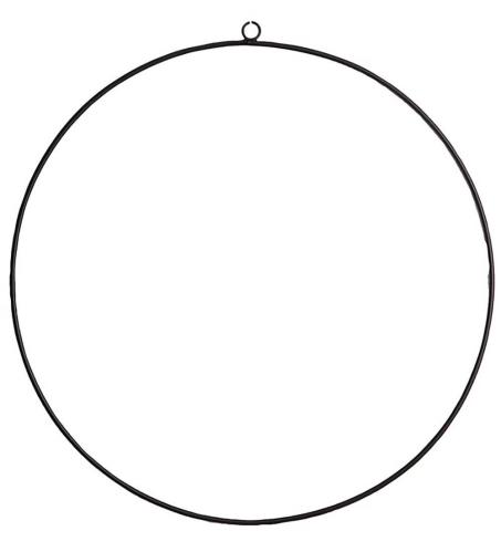 Metallring - Krans - till Pyssel - Svart - 45 cm - www.frokenfraken.se