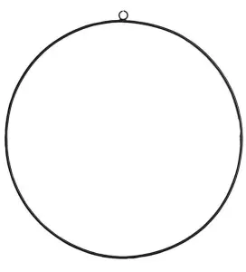 Metallring - Krans - till Pyssel - Svart - 45 cm - www.frokenfraken.se