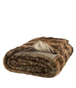 Pledd – Amber Wolf – Brun – Fuskepels – 127 cm - www.frokenfraken.se