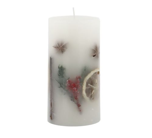 Blocklys – Julekrydder – Hvit – Ø7 x 14 cm - www.frokenfraken.se