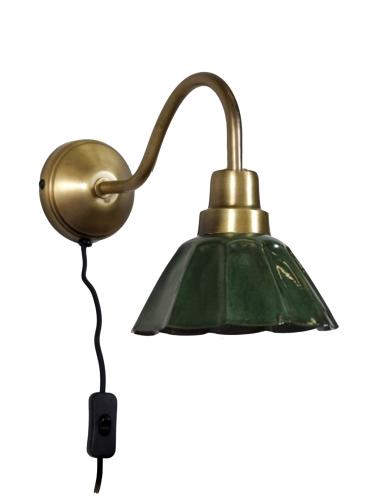 Vegglampe - Ester - Mørkegrønn - 34 cm - www.frokenfraken.se