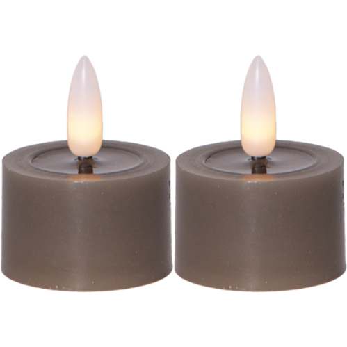 Batterilys - LED Votivlys 5 cm - Flamme Flow - Mauldyr - 2 stk - www.frokenfraken.se