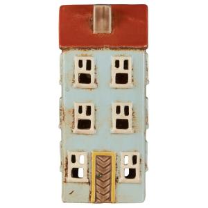 Hus for varmelys - Nyhavn - Mint gul dorram - 20 cm - www.frokenfraken.se