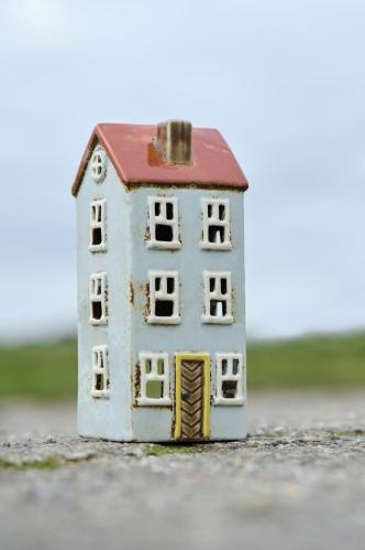 Hus for varmelys - Nyhavn - Mint gul dorram - 20 cm - www.frokenfraken.se