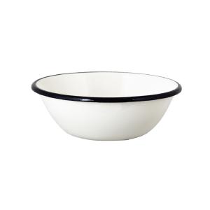 Skål - Emalj - Krem/Hvit - Ø16,5 cm - www.frokenfraken.se