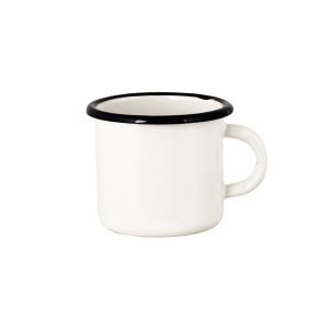 Mugg - Emalj - Krem/Hvit - 11,5 x 8 cm - www.frokenfraken.se