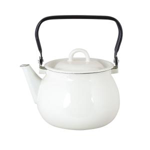 Tekanne - Emalje - Krem/Hvit - 16,5 x Ø19 cm - www.frokenfraken.se