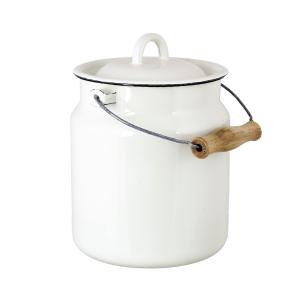 Mjölkkanna - Emalj - Krem/Offwhite - 22,5 x Ø16 cm - www.frokenfraken.se