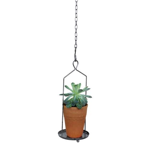 Hengende stativ - Ampel til krukke - Antikk sink - 32 cm - www.frokenfraken.se
