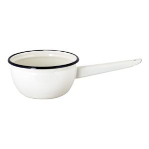 Kjele med én håndtak - Emalje - Krem/Hvit - 1,5 L - www.frokenfraken.se
