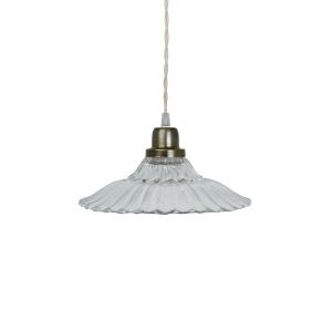 Taklampe - Glass - Antikk Messing - Ø26 cm - www.frokenfraken.se