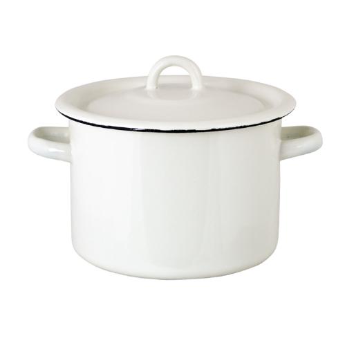 Kastrull - Emalj - Krem/Hvit - 3 L - www.frokenfraken.se