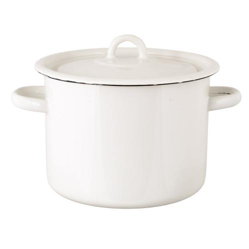 Kastrull - Emalj - Krem/Hvit - 4,5 L - www.frokenfraken.se