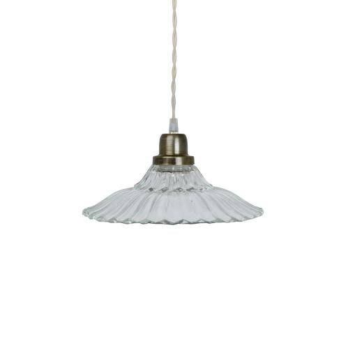 Taklampe - Glass - Antikk Messing - Ø26 cm - www.frokenfraken.se