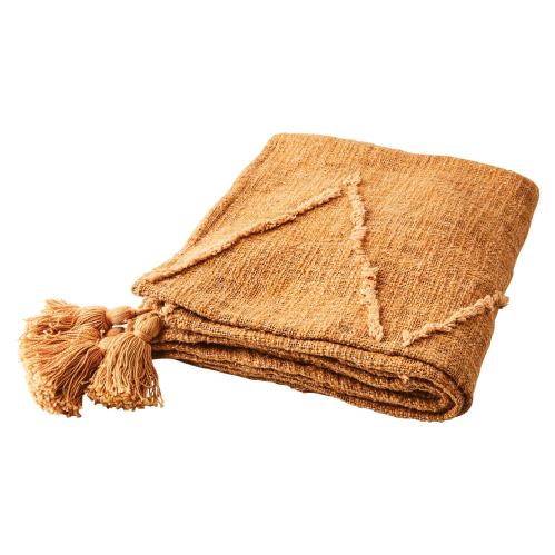 Pledd - Sennepsgul - 160 x 130 cm - www.frokenfraken.se