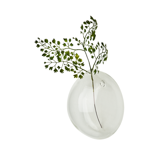 Vase for vegg - Glasskule - Ø15 cm - www.frokenfraken.se