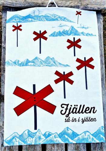 Håndkle - Fjell - Ledekors - Hvit - 50 x 70 cm - www.frokenfraken.se