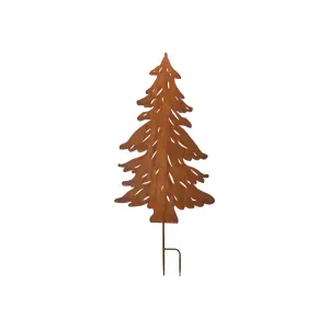 Juletre – På pinne – Metall – Rust – 48 x 107 cm - www.frokenfraken.se