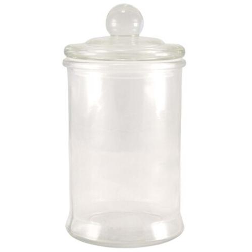 Stor Glasskrukke med Lokk - Ø 9,5 x 18,5 cm - www.frokenfraken.se