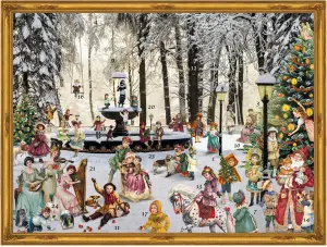 Adventskalender - Fontene og mange barn - A3 - 42 x 29,7 cm - www.frokenfraken.se