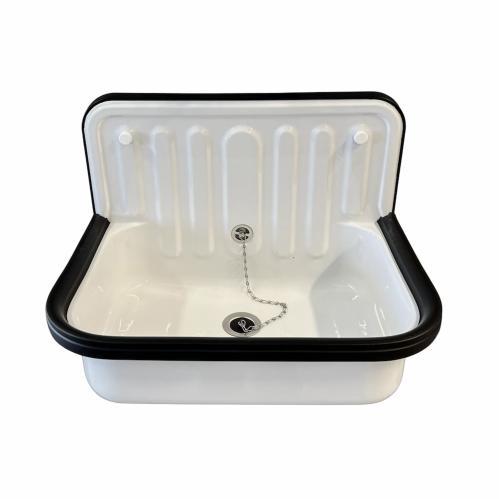 Handfat Emalj Vit - W 51 x D 34 x H 36,5 cm - www.frokenfraken.se