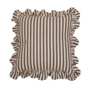 Kuddfodral Volang - Svea Cognac - 45 x 45 cm - www.frokenfraken.se