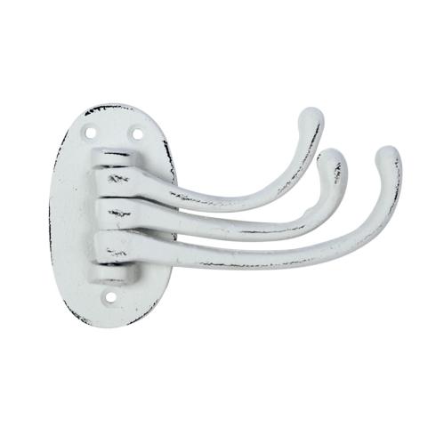 Krok - 3 Rörliga Krokar Järn Vit - www.frokenfraken.se